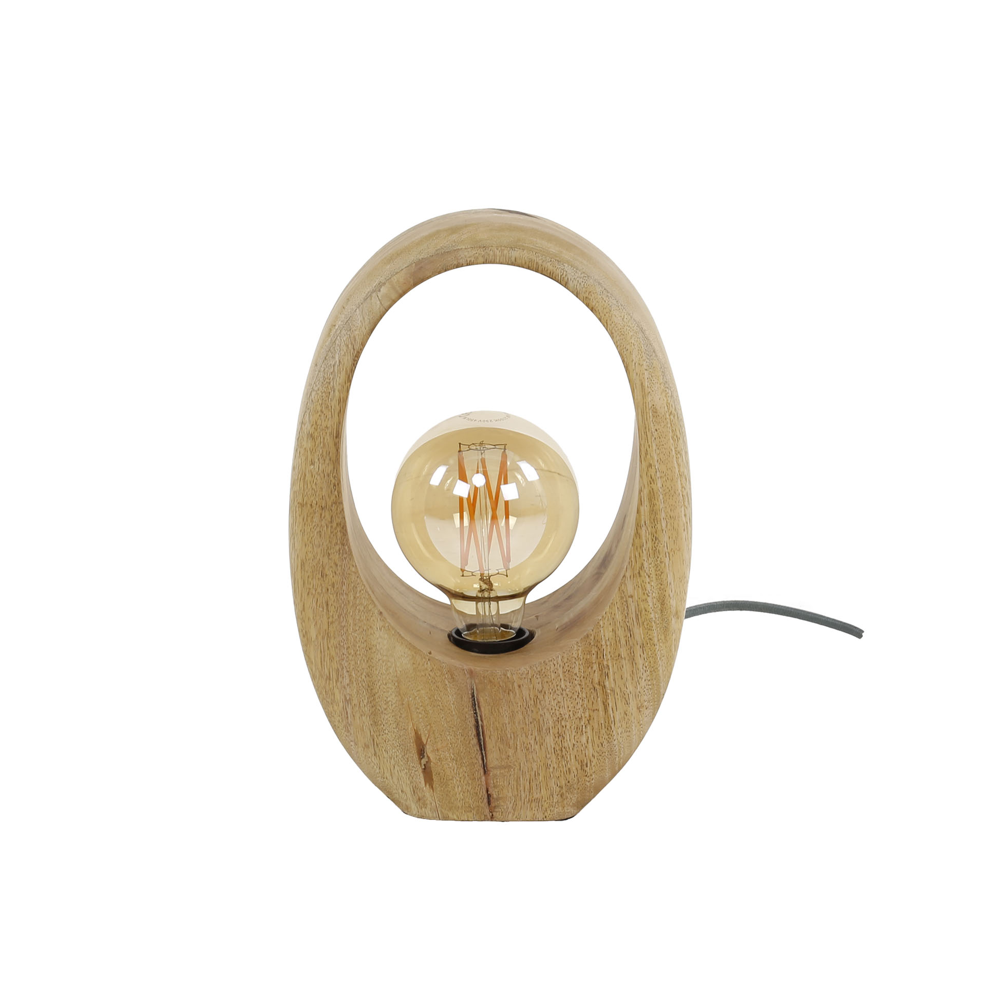 Lampe de table 1L Arch bois / Manguier massif naturel