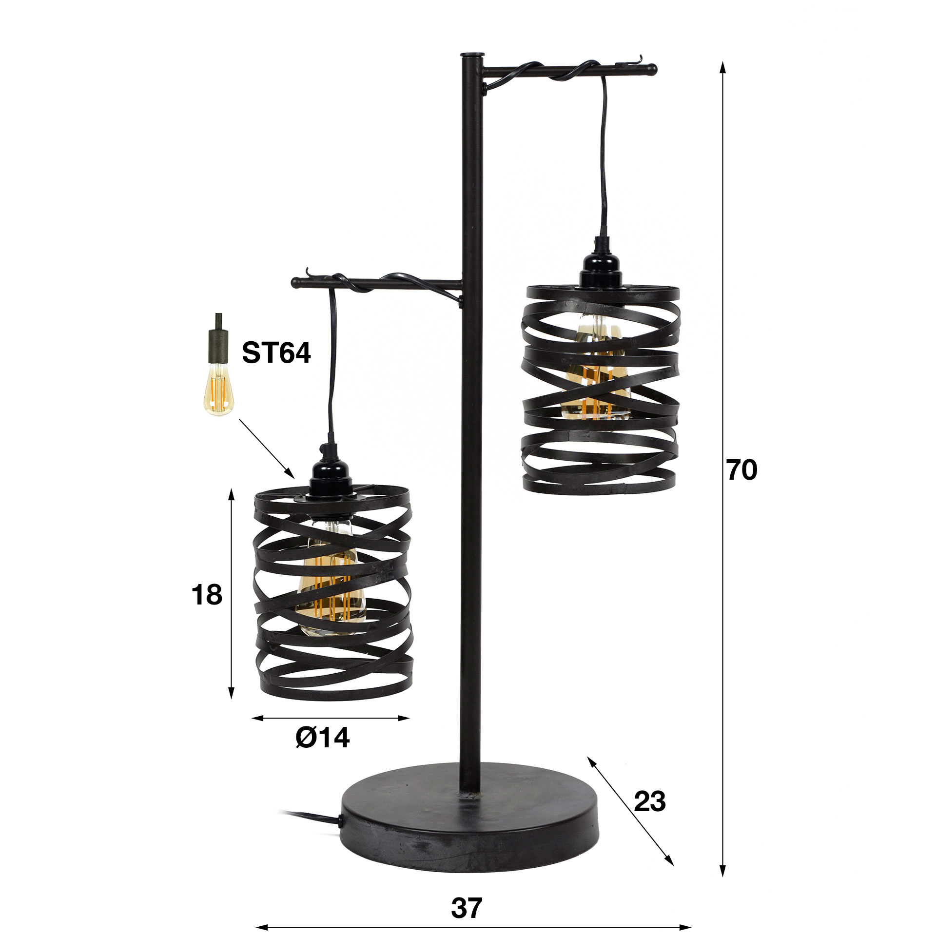 Lampe de table Broche