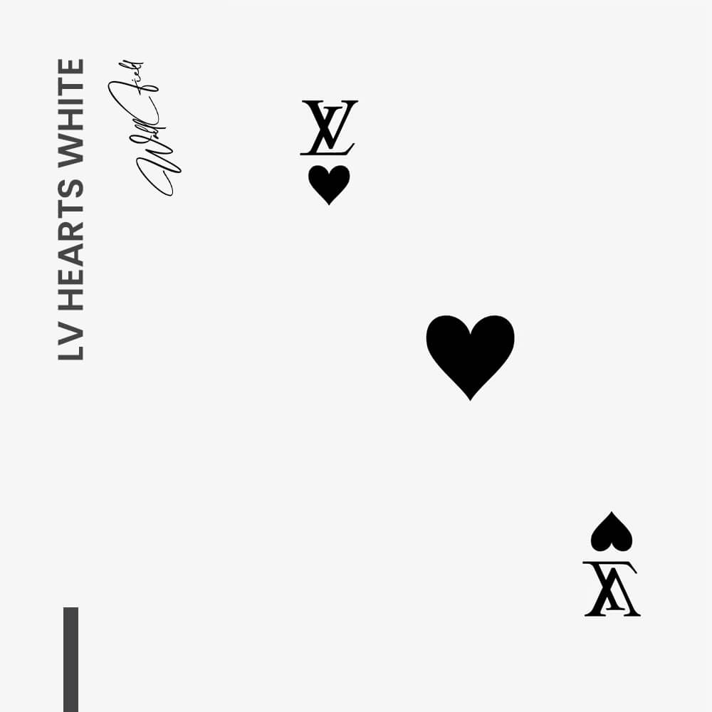 LV Hearts White – Verre