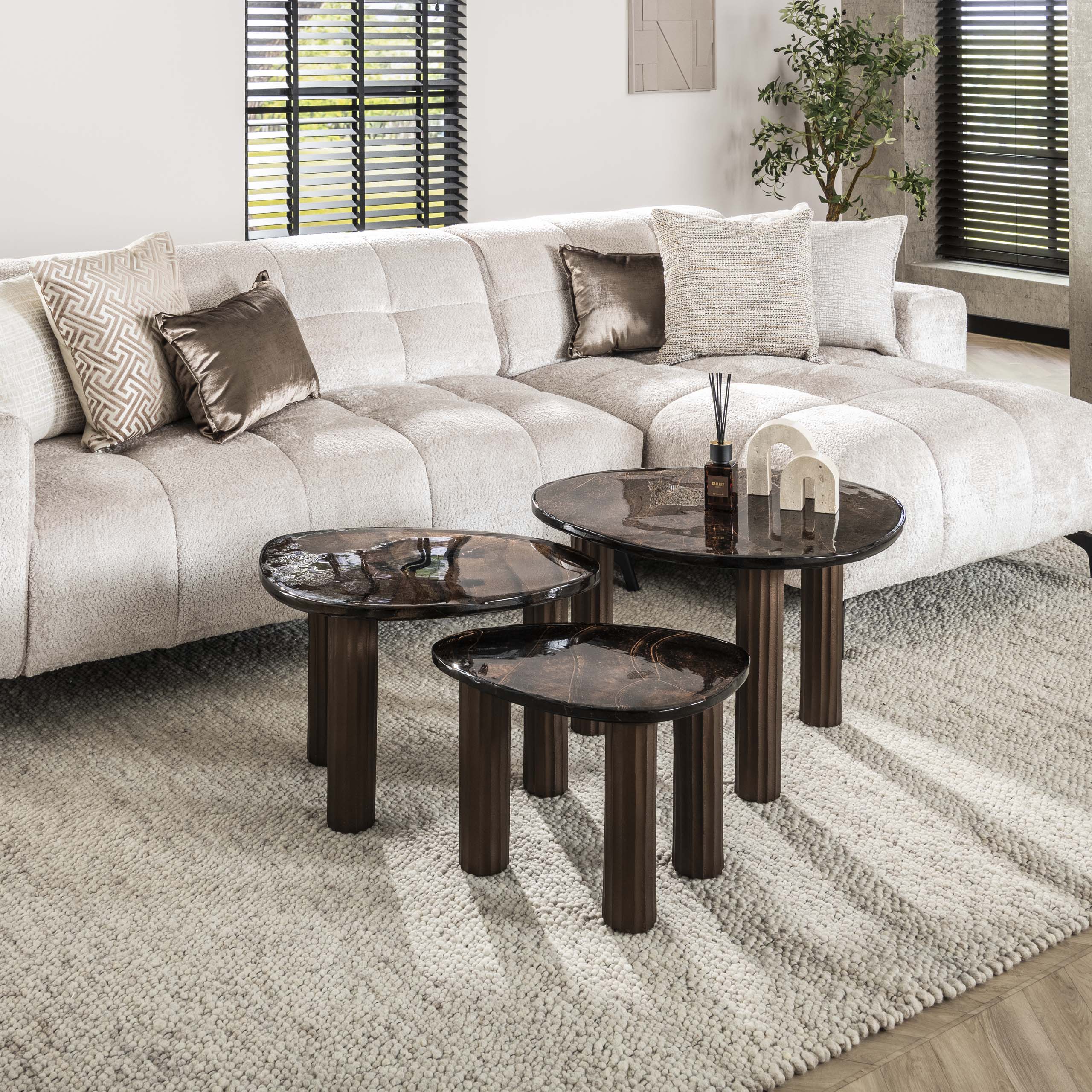 Table basse Eclipse L - Cuivre antique
